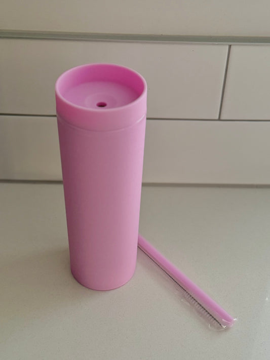 Pink Reusable Tumbler