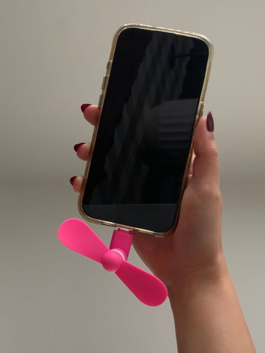 Mini Pink USB-C Fan