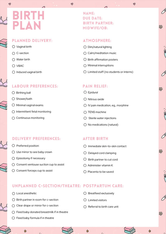 Birth Plan Template