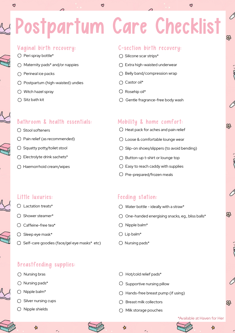 Postpartum Care Checklist