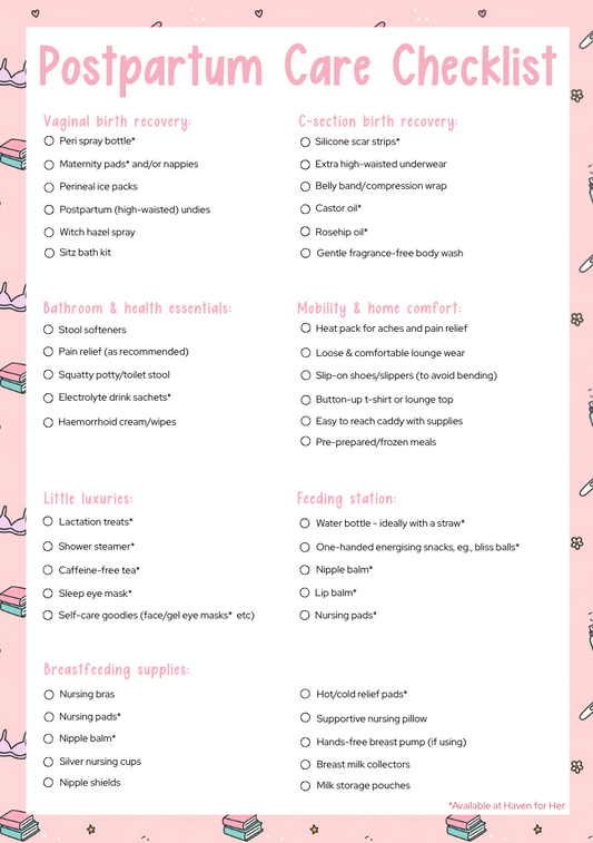 Postpartum Care Checklist